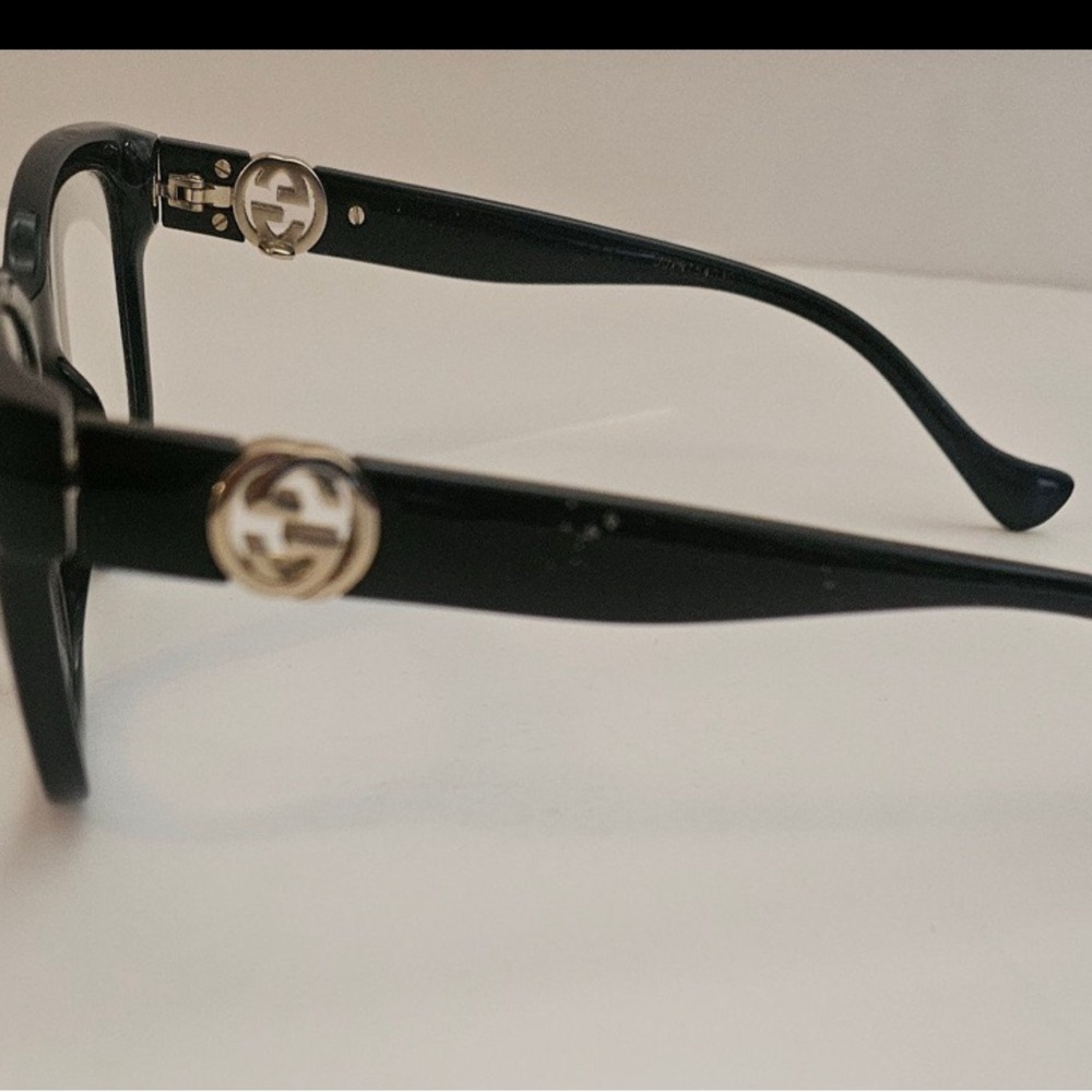 Gucci Black and Gold Glasses